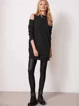 Image of Mint Velvet Leather Look Leggings - Black Size M Women