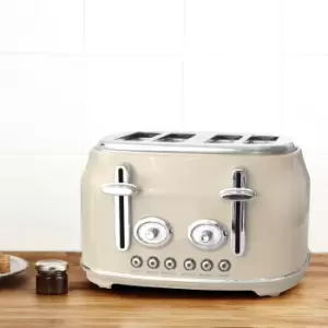 Image of Dunelm Retro 4 Slice Cream Toaster