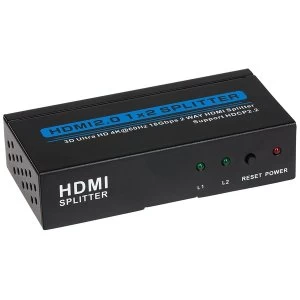 Image of Nikkai HDMI 2.0 Splitter Hub 1 Port In 2 Ports Out 4K 60Hz Resolution 18 Gbps for Monitor or TV UK Plug