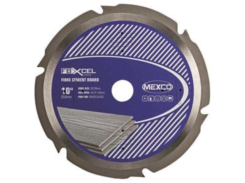 Image of Mexco Fbxcel25430 Fibre Cement Board Pcd Blade 254 X 30mm X 6T Mexfbxl254
