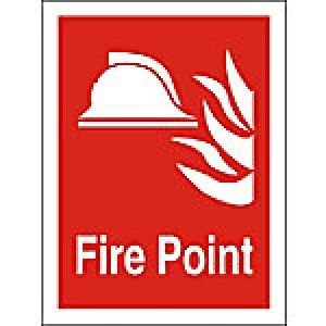 Image of Fire Sign Fire Point Aluminium 20 x 15 cm