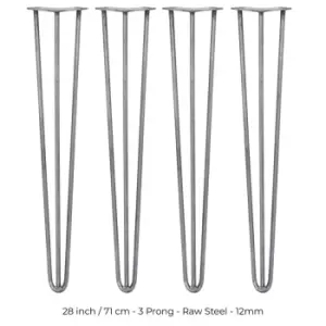 Image of SkiSki 4 X Hairpin Leg - 28 - Unfinished - 3 Prong - 12M