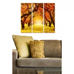 Image of MDF34148 Multicolor Decorative MDF Painting (3 Pieces)