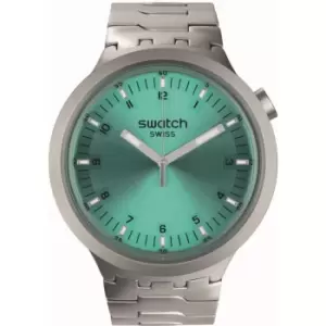 Image of Unisex Swatch Aqua Shimmer Big Bold Irony Watch