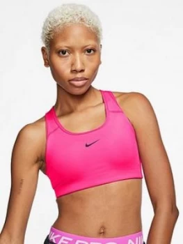 Image of Nike Medium Support Padded Swoosh Sports Bra - Hyper Pink , Hyper Pink, Size XL, Women