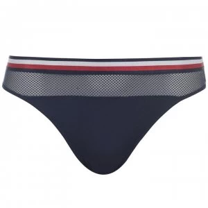 Image of Tommy Bodywear Satin Stripe Bikini Top - Navy Blazer