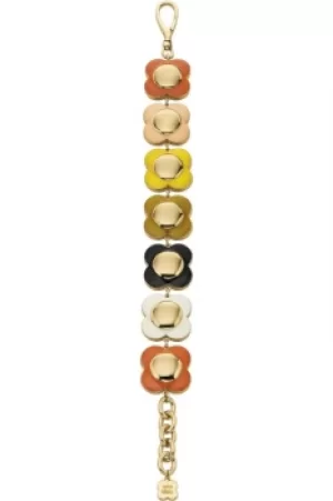 Image of Ladies Orla Kiely Multi colour gold Chunky Flower Bracelet B4795