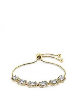 Image of Jon Richard Gold Plate Cubic Zirconia Toggle