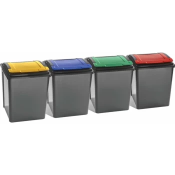 Image of Lift Top Blue Recycling Bin - 50 Litre
