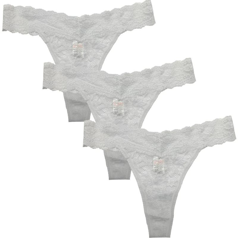 Image of Be You Pack Lace Thong - White White M