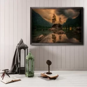 Image of Nature Multicolor Decorative Framed Wooden Painting