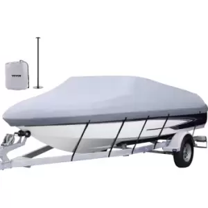Image of VEVOR Waterproof Boat Cover, 20'-22' Trailerable Boat Cover, Beam Width up to 106" Hull Cover Heavy Duty 600D Marine Grade Polyester Mooring Cover