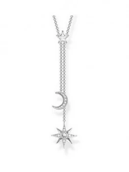 Image of Thomas Sabo Zirconia Magic Stars Moon Necklace
