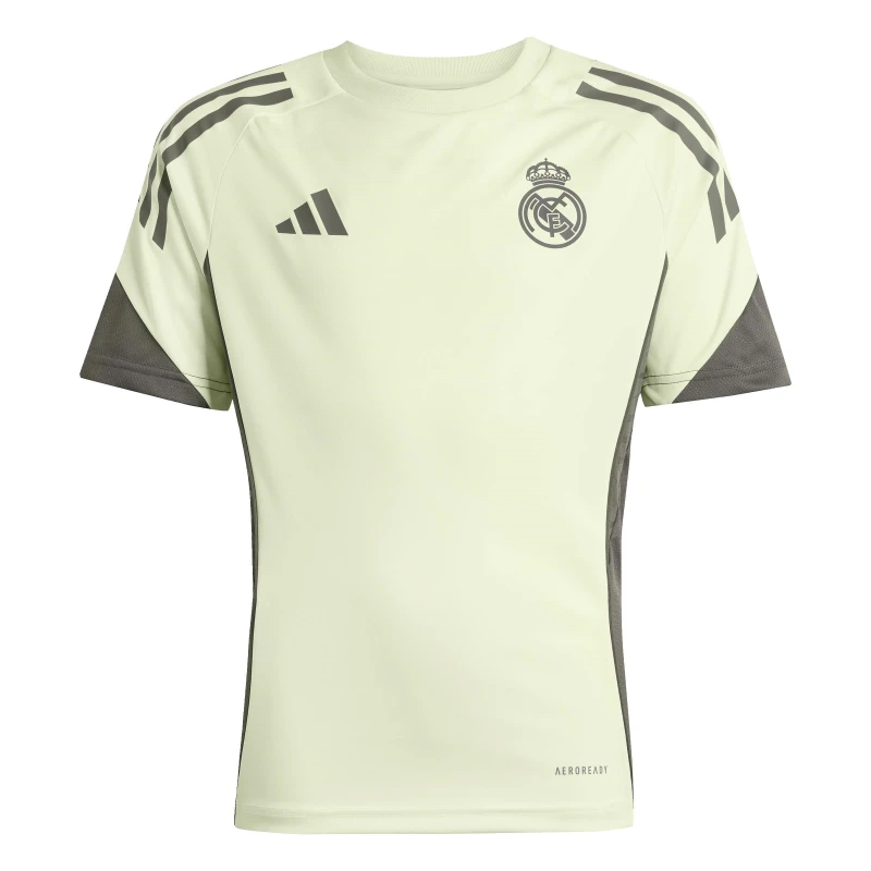 Image of adidas Real Madrid Tiro 25 Competition Training Shirt 2025 2026 Juniors Green male 11-12 Years