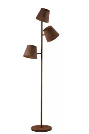 Image of COLT 3 Light Multi Arm Floor Lamp Rust 51x165cm