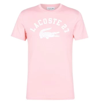 Image of Lacoste 27 Coll T Shirt - Pink