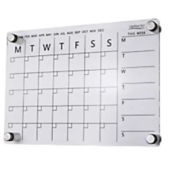 Image of Deflecto Deflecto A4 Acrylic Weekly/Monthly Planner Wall Mounted 297 x 210mm - WPMA4WM WPMA4WM