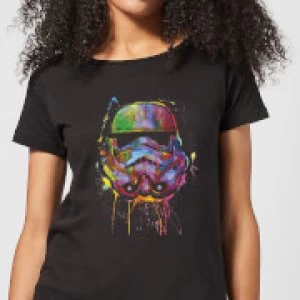 Image of Star Wars Paint Splat Stormtrooper Womens T-Shirt - Black - 5XL