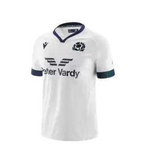 Image of Macron Scotland Rugby 6 Nations Away Shirt 2023 2024 Junior - White