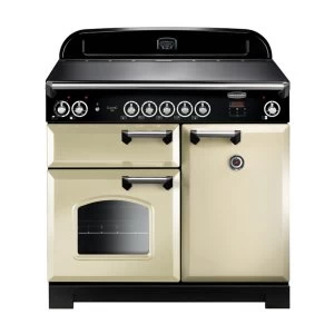 Image of Rangemaster CLA100EICRC 117130 100cm CLASSIC Induction Range Cooker CreamChrome