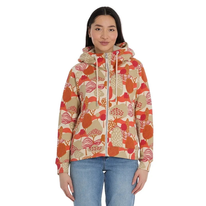 Image of Ragwear Womens hooded sweatshirt Ragwear Fllawia Print Beige Female L