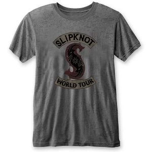 Image of Slipknot - World Tour Unisex Medium T-Shirt - Grey