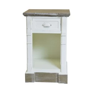 Image of Charles Bentley Shabby Chic Vintage French Style Bedside Table