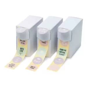 Image of Rillprint Gift Stickers 250 Pcs X 3 Rolls Pastel