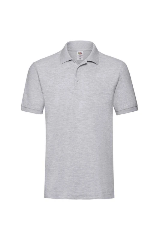 Image of Fruit Of The Loom Premium Pique Polo Shirt Mid Grey male