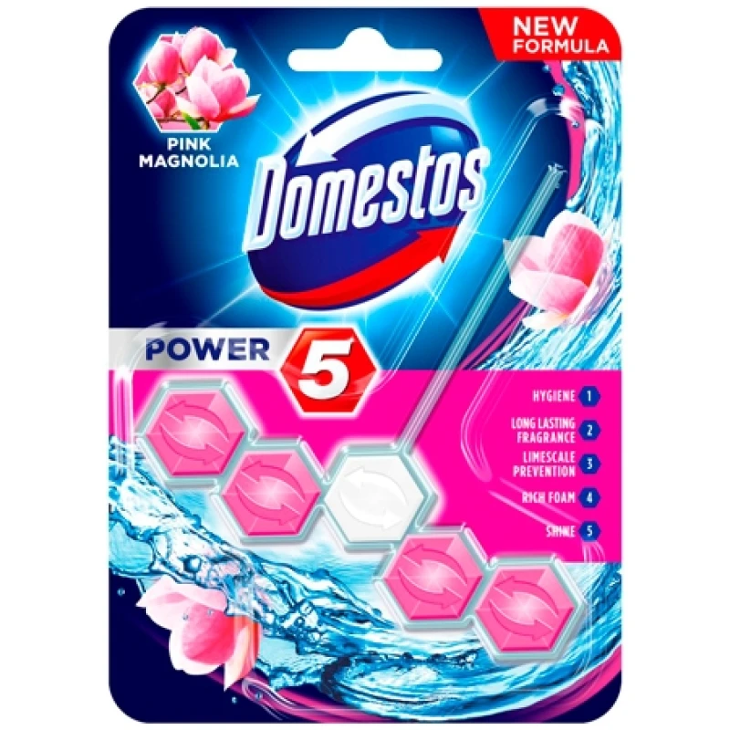 Image of Domestos Hygiene Power 5 WC Block - Pink Magnolia Magnolia_55-423830