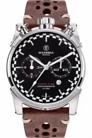 Image of CT Scuderia Bullet Head Check Flag Watch CWEH00119