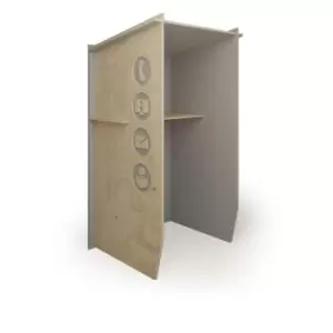 Image of Social Spaces Piano Solo Acoustic Booth - Red Trim