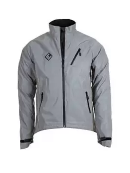Image of Etc Arid Mens Rain Cycling Jacket - Silver Size M Men