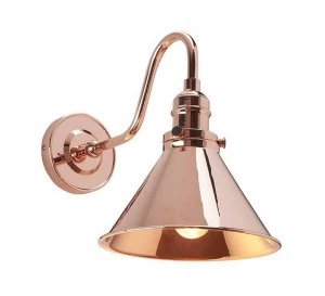 Image of 1 Light Indoor Wall Lamp Polished Copper, E27