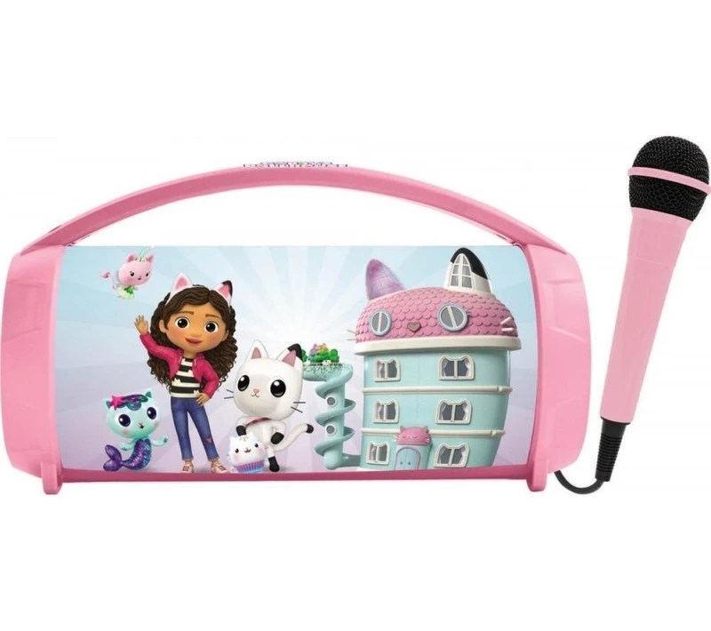 Image of Lexibook Btp585Gdhz Gabby's Dollhouse Bluetooth Speakers With Lights & Mic