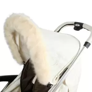 Image of My Babiie Pram Hood Fur Trim - Cream