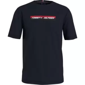 Image of Tommy Sport Box Tape T Shirt - Blue