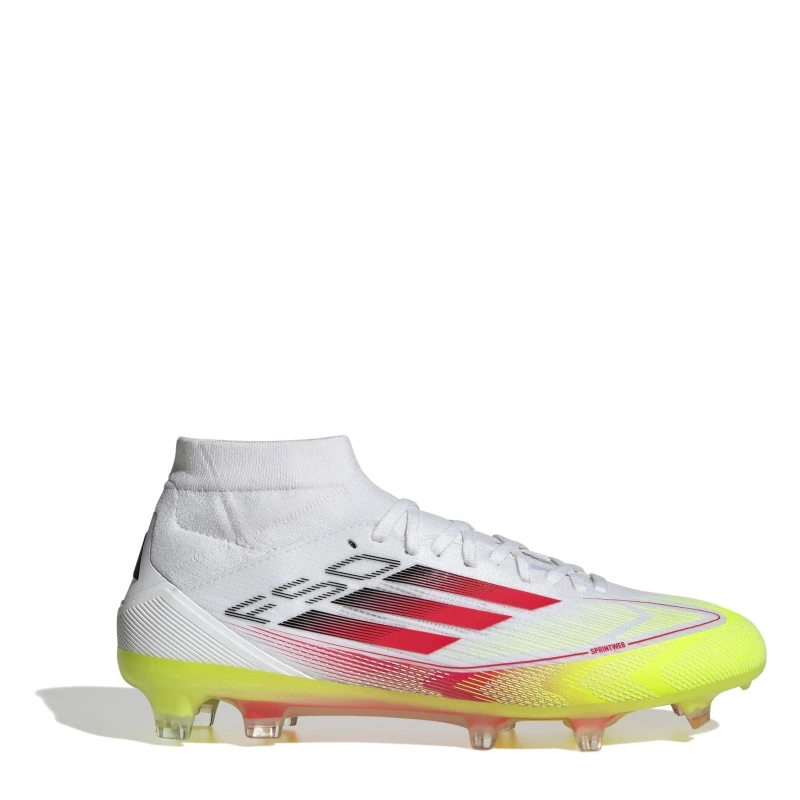 Image of adidas F50 Pro Mid-cut Womens Firm Ground Football Boots - White White 9
