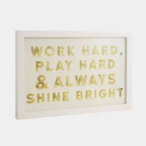 Image of Work Hard Glitter Wall Art