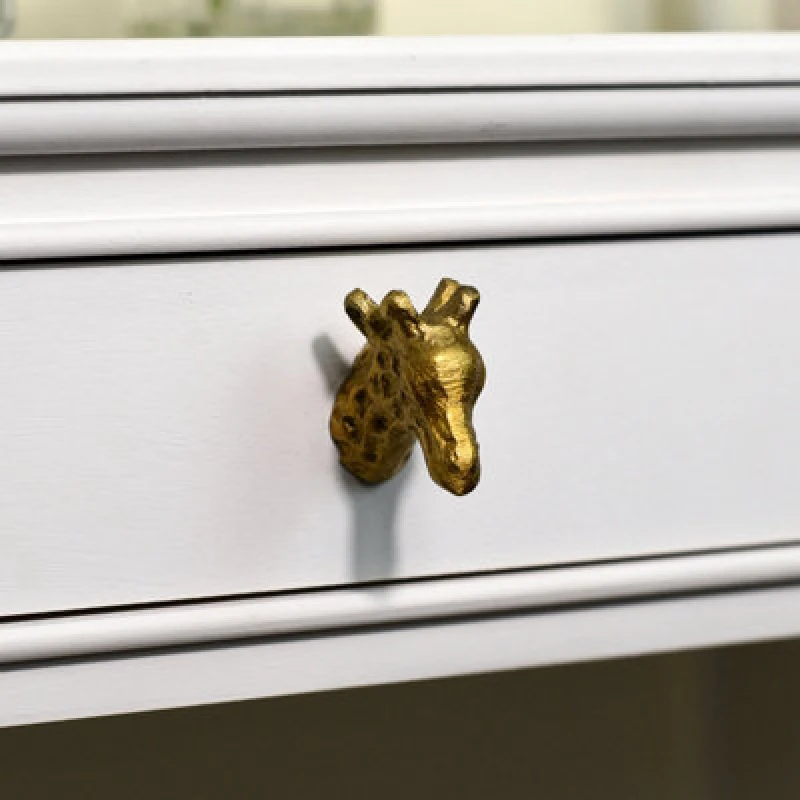 Image of Melody Maison Antique Gold Giraffe Drawer Knob Metallic Gold