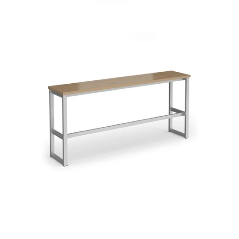 Image of Otto Poseur benching solution high bench 1650mm wide - silver frame, kendal oak top