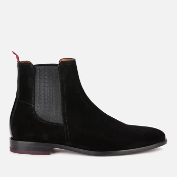 Image of Ted Baker Mens Ficus Suede Chelsea Boots - Black - UK 7