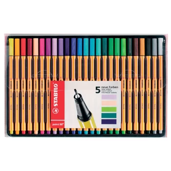Image of Stabilo Point 88 Wallet - Assorted Colours Pack of 25