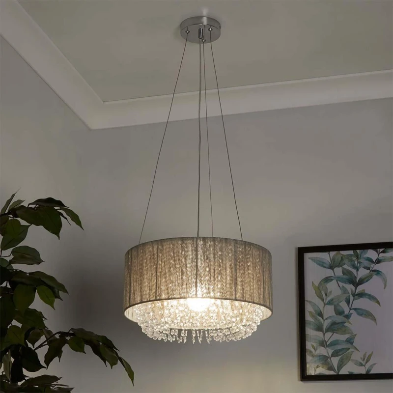 Image of Lighting Collection Shade Droplet Pendant Grey unisex One Size