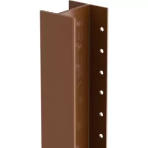 Image of DuraPost Classic 48mm Steel Fence Post - 2400mm (Sepia Brown)