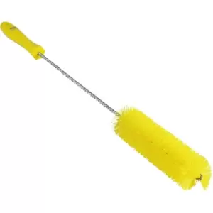 Image of Vikan Pipe brush with handle, hard, Ø 40 mm, pack of 15, yellow