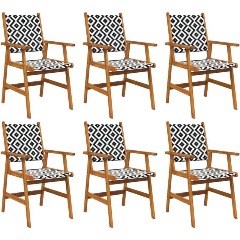Image of VIDAXL Garden Chairs 6 pcs Solid Acacia Wood Vidaxl 8720286853030