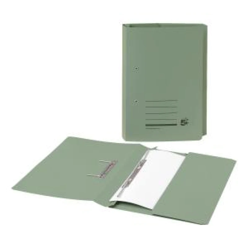 Image of 5 Star office 5 Star Office Transfer Spring Pocket File Recycled Mediumweight 285gsm Foolscap Green (Pack of 25) 423970
