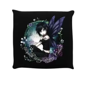Image of Hexxie Black Is My Happy Colour Paige Filled Cushion (One Size) (Black)