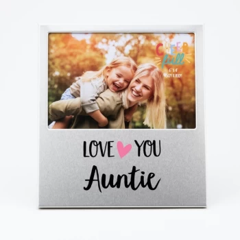 Image of 6" x 4" - Cheerfull Aluminium Photo Frame - Auntie